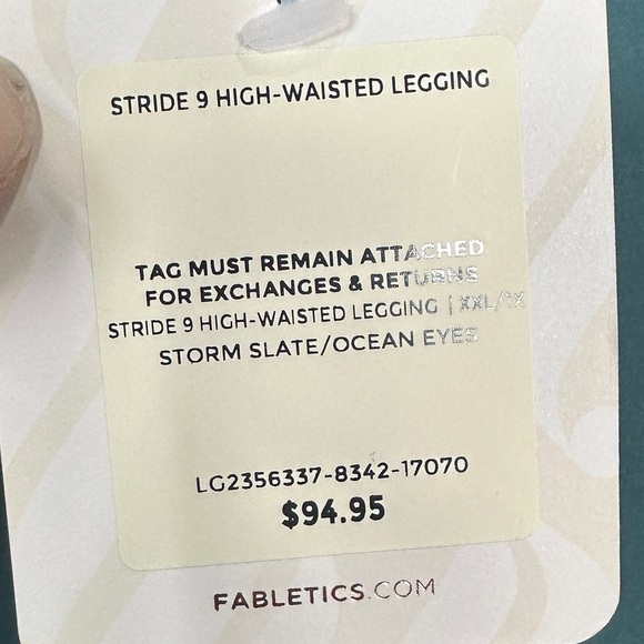 Fabletics Stride 9 High-Waisted legging storm slate sz XXL 1X, NWT $95 - Picture 2 of 5